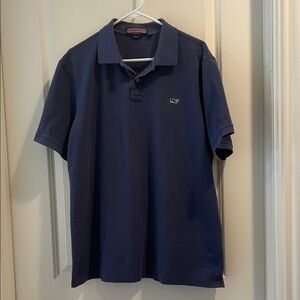 Vineyard Vines Men’s Classic Polo 1/4 Button Shirt short sleeve size XL blue